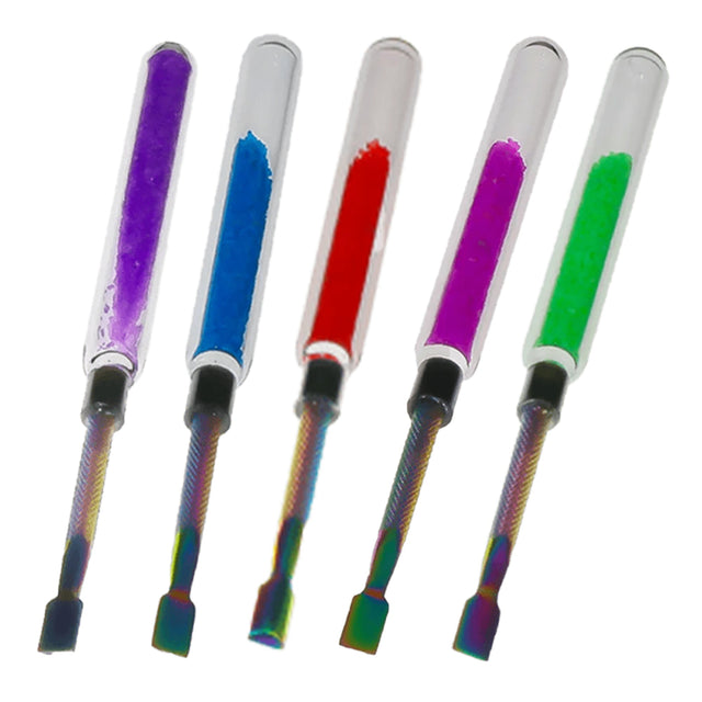 6″ Cute Candy Dabber Tool Poker – Glass & Metal Design [SMKZ153] Cap · Dabber · Insert · Clip · Nail Canadian Distributor