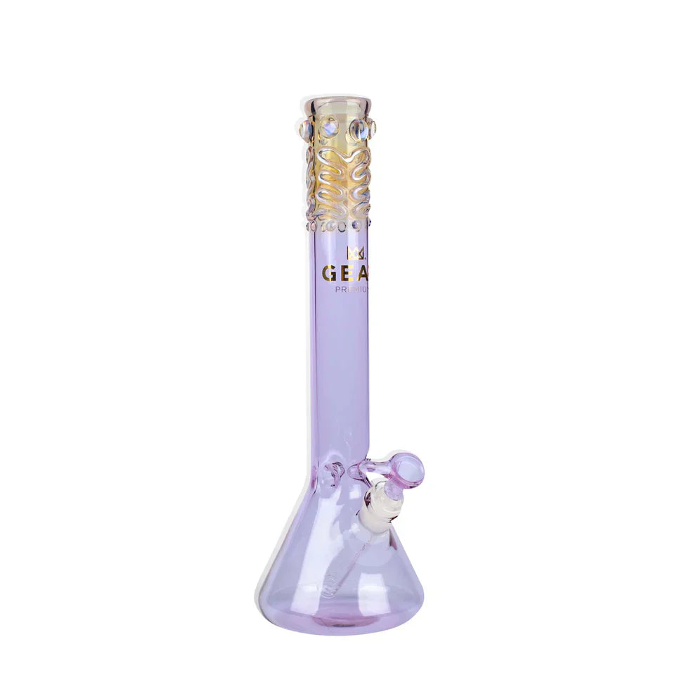 GEAR Premium® | 14" Beaker Tube [G22] Glass Bong Smoking Cat Distribution Purple [G22PP]