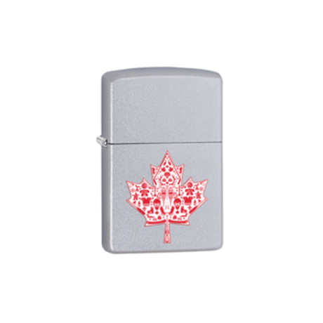 Zippo 205-078174 Souvenir Detailed Maple Leaf Zippo Lighter ONE