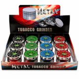 43mm 4-Piece Leaf Medallion Metal Grinder Display Pack Super Supplys Inc Default Title