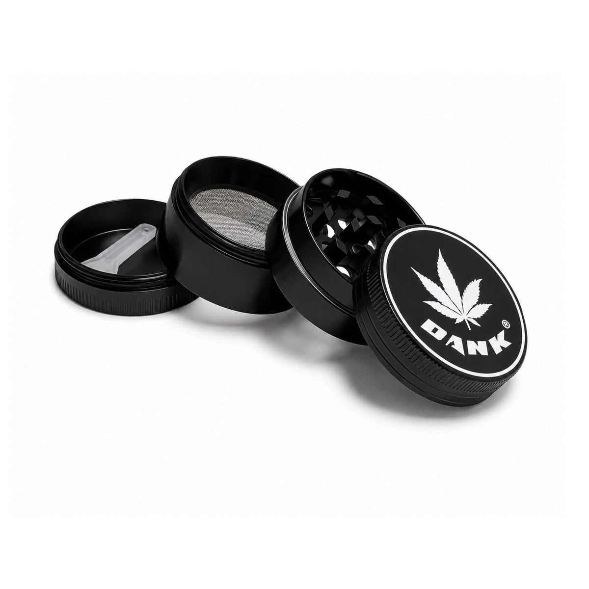 37mm 4-Piece DANK Leaf Metal Grinder Display Pack Super Supplys Inc