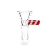Red Eye Glass® | 14mm Candy Stripe Handle Pull-Out [196] Bowl · Popper Smoking Cat Distribution Red