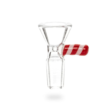 Red Eye Glass® | 14mm Candy Stripe Handle Pull-Out [196] Bowl · Popper Smoking Cat Distribution Red