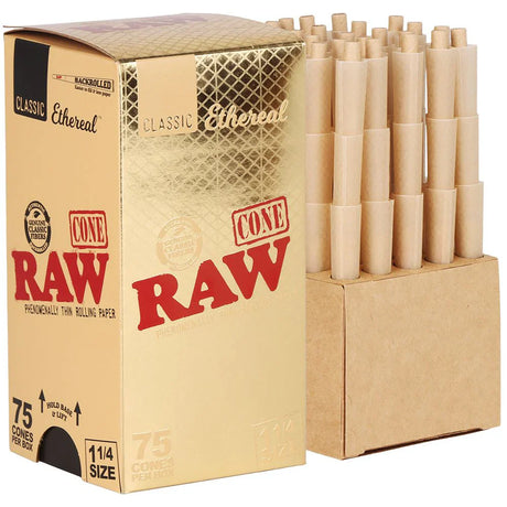 Raw | Ethereal Cones 75 Pre-rolled Cone (Bulk / Tower) ONE 1 1/4"