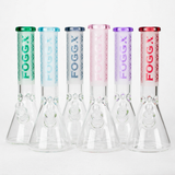 FOGGX | 14" Sandblasted Beaker Glass Water Pipe – 7mm Thick [FT292] Glass Bong LEHIGH WHOLESALE