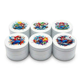 63mm x 42mm Retro Gaming 4-Part Metal Herb Grinder – 6PCS Display Display Pack Super Supplys Inc