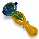 3" Leaf Design Glass Hand Pipe Glass Pipe Super Supplys Inc