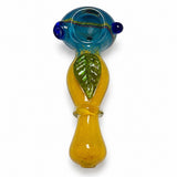 3" Leaf Design Glass Hand Pipe Glass Pipe Super Supplys Inc