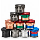50mm 4-Piece Multi-Tone Metal Grinder - 12CT Display Pack Super Supplys Inc