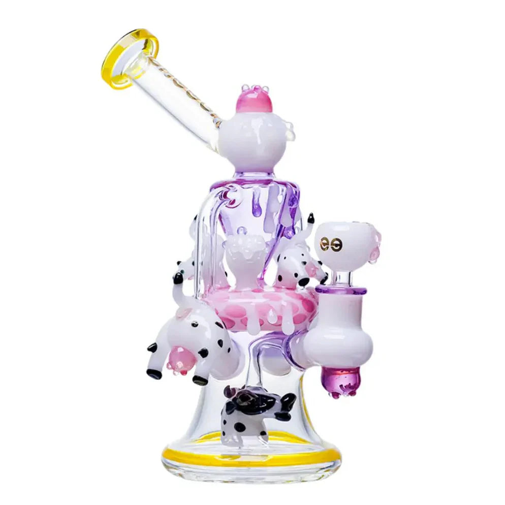 Cheech Glass | 10" Got Milk Bong [CH 287] Glass Bong Smoking Cat Distribution