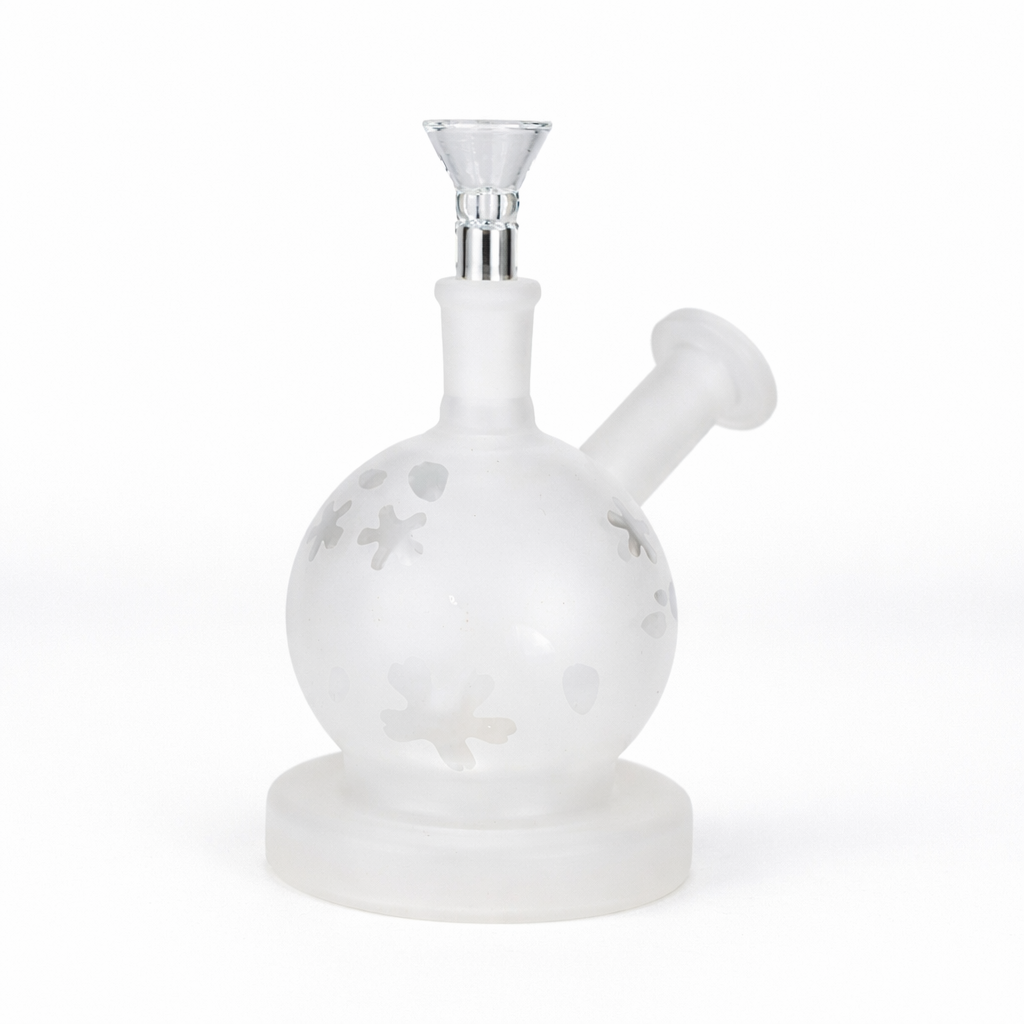 5" Frosted Glass Bubbler Glass Bong 777 Smoke Design2