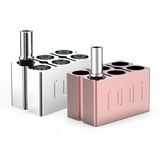 TOQi 510 Cartridge Holder - Precision CNC-Machined Aluminum, UV Protection, Holds 6 - Available in Silver & Rose Gold