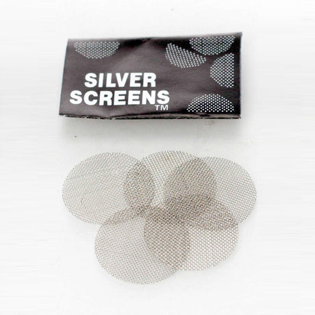 Stainless Steel/Brass Screens – Bag of 500 (5 Screens per Pack) Metal Screen 777 Smoke Silver