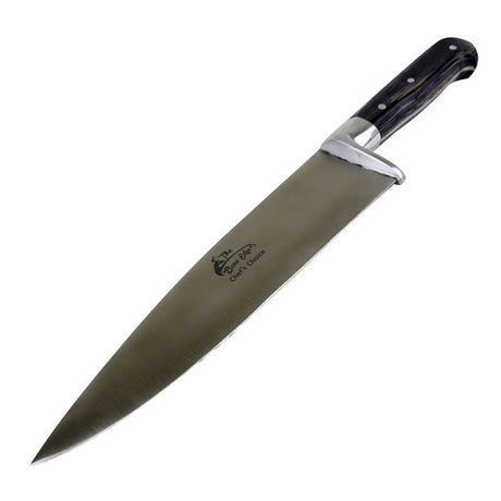 TheBoneEdge | 12.5″ Chef Choice Cooking Kitchen Knife Stainless Steel Wood Handle [13445] Fixed Blade Knife Canadian Distributor