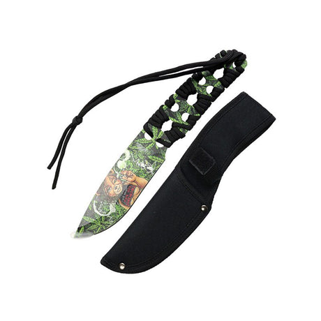 10″ 3D Girl & Leaves Pattern Blade Hunting Knife [14069] Fixed Blade Knife Canadian Distributor Design 1 (14067)