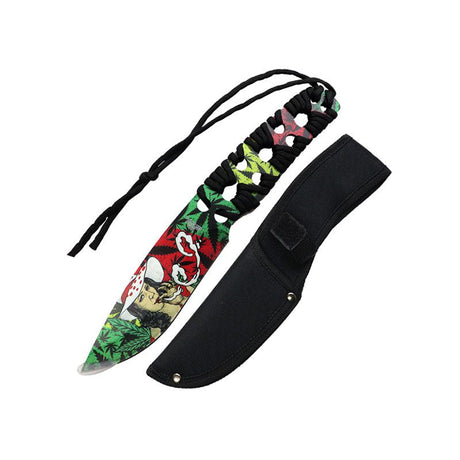 10″ 3D Girl & Leaves Pattern Blade Hunting Knife [14069] Fixed Blade Knife Canadian Distributor Design 2 (14068)