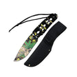 10″ 3D Girl & Leaves Pattern Blade Hunting Knife [14069] Fixed Blade Knife Canadian Distributor Design 3 (14069)