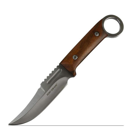 Hunt-Down | 9″ Liner Lock Stainless Blade Wood Handle Steel Bolster Folding Knife [14393] Fixed Blade Knife Canadian Distributor