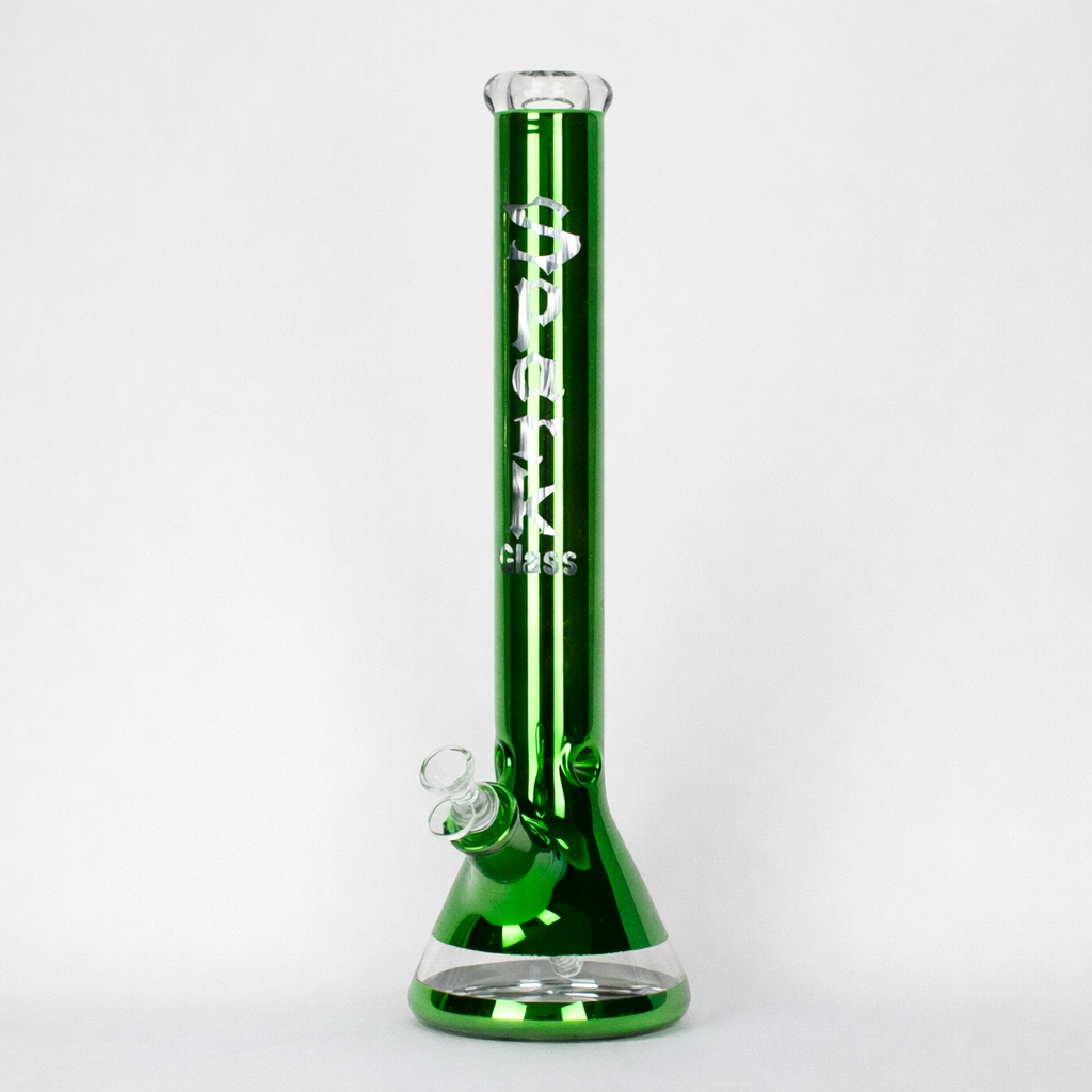 SPARK | 18" 7 mm metallic classic beaker bong [GP2049] Glass Bong ONE Green