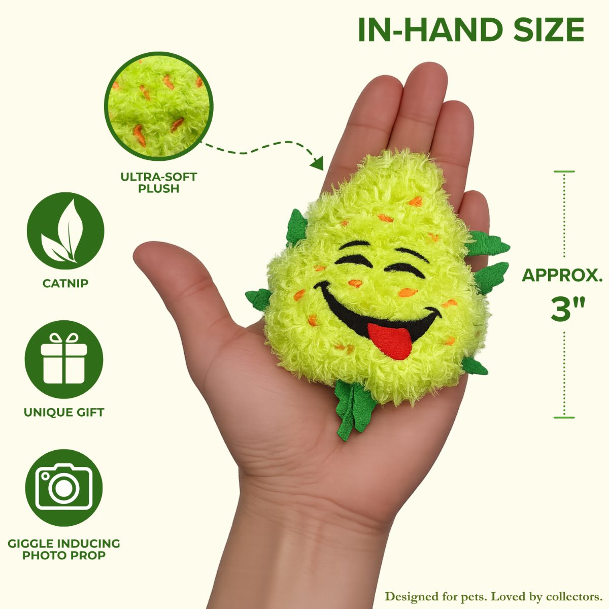Bud Jr. the Weed Nug | 420 Cat Toy & Collectible Plush For Pet PAW20