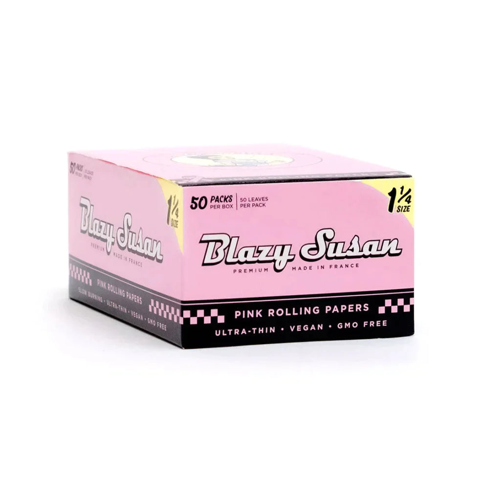 Blazy Susan | Pink 1-1/4 Rolling paper box of 50