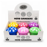 68mm Mushroom-Shaped 4-Piece Grinder - 6CT Display Pack Super Supplys Inc Default Title