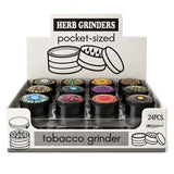 1-1/4" Psychedelic Mandala Pocket Herb Grinder – 24PCS Display Display Pack Super Supplys Inc Default Title