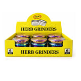 60mm 4-Piece Rainbow Window Zinc Alloy Grinder – 6-Piece Display Display Pack Super Supplys Inc