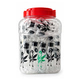 3.5" Glass Oil Burner Water Pipe with Cannabis Leaf Design – 22-Piece Jar Glass Rig Super Supplys Inc