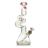 Red Eye Glass® | 16" 7mm Thick Loop-D-Loop Water Pipe [REG184] Glass Bong Smoking Cat Distribution Pink [REG184Pi]