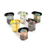 4 Parts 50mm Kettle Shape Metal Grinder Box of 6 [SMJL-008] Display Pack Canadian Distributor
