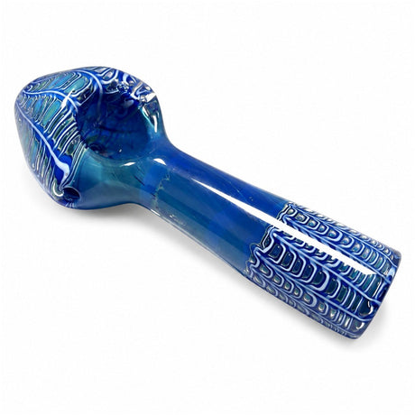 5" Blue Webwork Glass Hand Pipe Glass Pipe Super Supplys Inc Blue