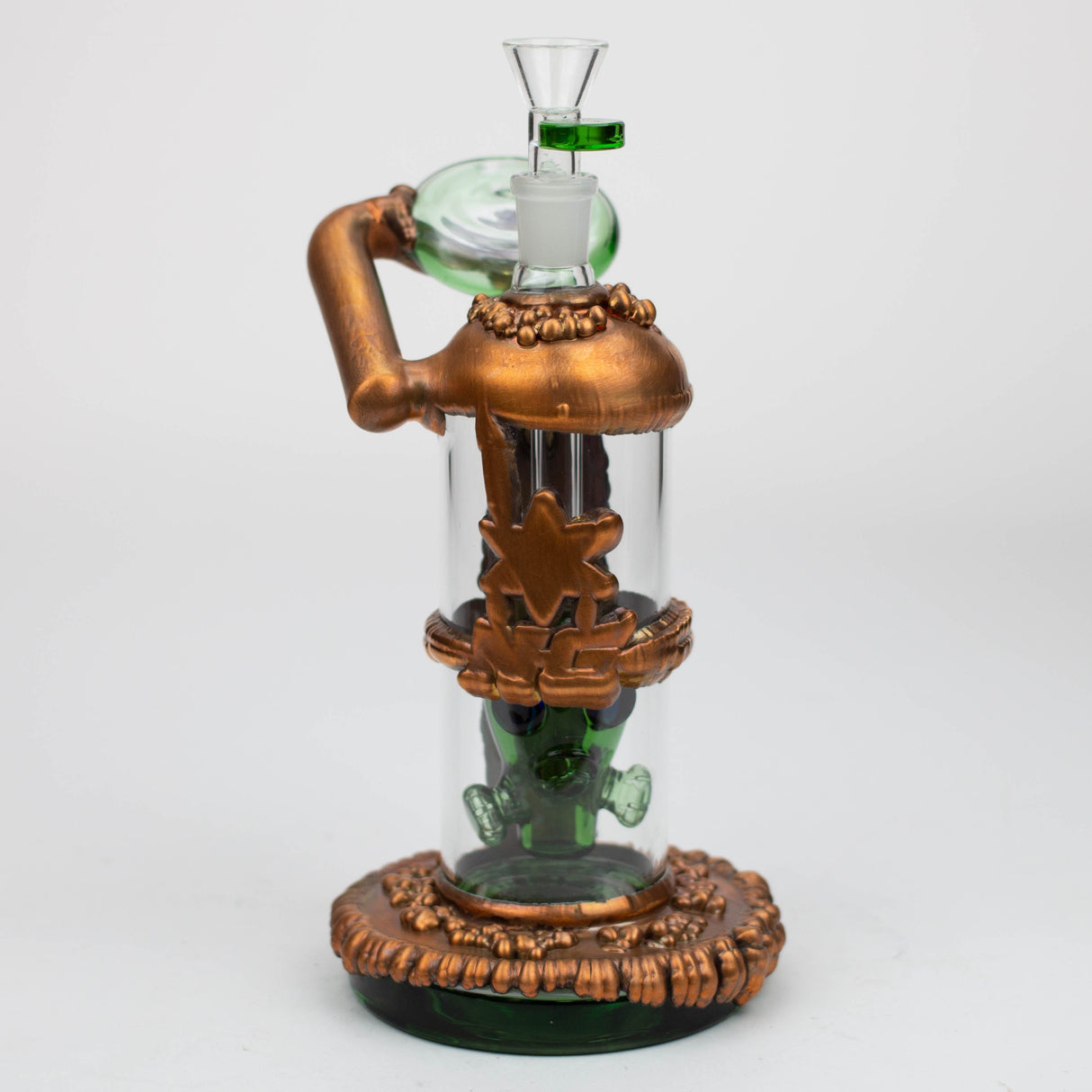 NG-9 inch Copper Plated Gas Mask Bubbler [N8034]