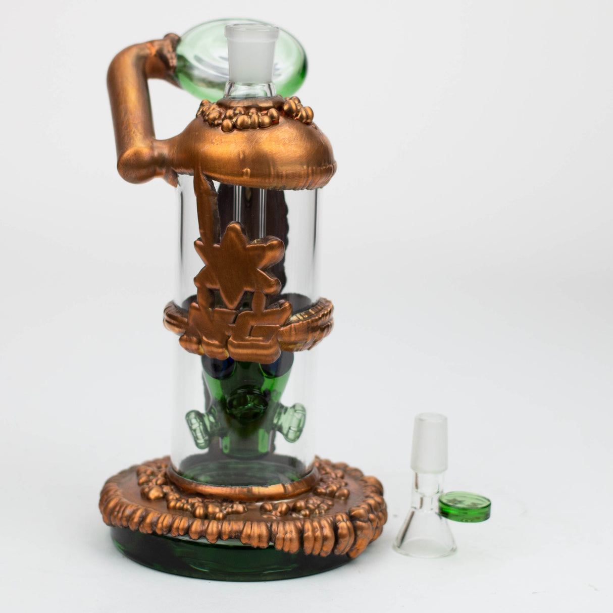 NG-9 inch Copper Plated Gas Mask Bubbler [N8034]