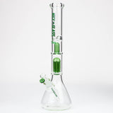 NG | 18 inch 6-Arm Perc & Splash Guard Beaker [G607-7] Glass Bong High-End Brands Glass GREEN
