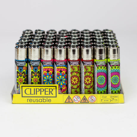 CLIPPER | MANDALA PATTERN LIGHTERS COLLECTION Display of 48 Lighter ONE