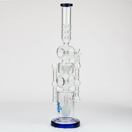 21" H2O Double ring glass water bong [H2O-24]