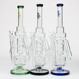 17" H2O Three Honeycomb silnders glass water recycle bong [H2O-25]