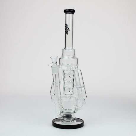 17" H2O Three Honeycomb silnders glass water recycle bong [H2O-25]