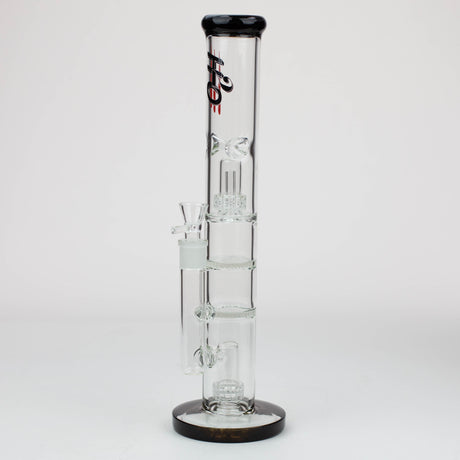 16" H2O Dual Honeycomb diffuser Glass water bong [H2O-27]