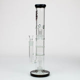 16" H2O Dual Honeycomb diffuser Glass water bong [H2O-27]