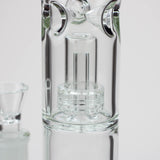 16" H2O Dual Honeycomb diffuser Glass water bong [H2O-27]