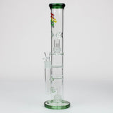 16" H2O Dual Honeycomb diffuser Glass water bong [H2O-27]