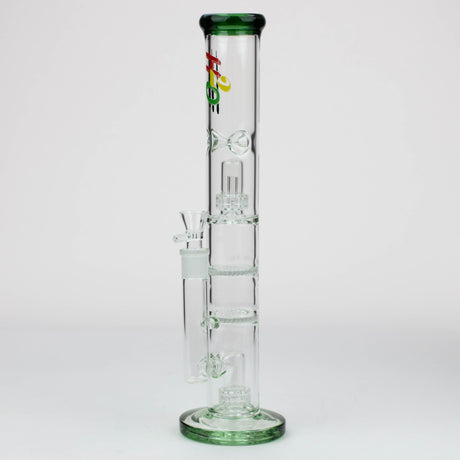 16" H2O Dual Honeycomb diffuser Glass water bong [H2O-27]