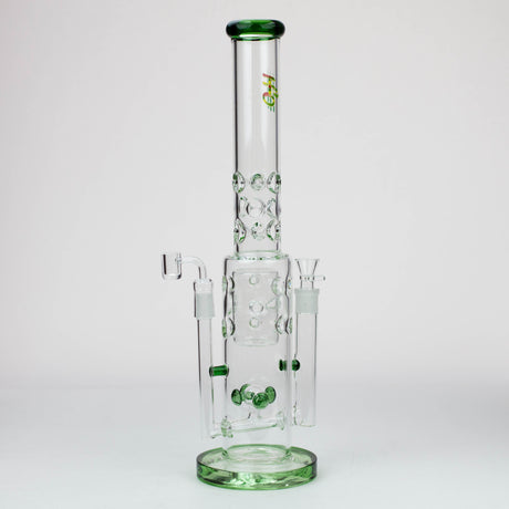 19" H2O 2-in-1 Double Joint glass water bong [H2O-22]