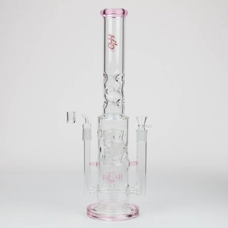 19" H2O 2-in-1 Double Joint glass water bong [H2O-22]