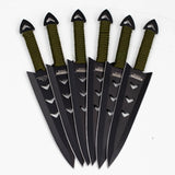 6PC of 6.5" Black Throwing Knives Stainless Steel Blade with Pouch [6776] Throwing Knife Canadian Distributor