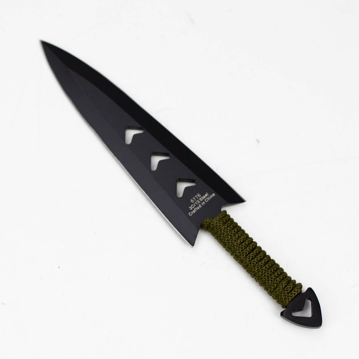 6PC of 6.5" Black Throwing Knives Stainless Steel Blade with Pouch [6776] Throwing Knife Canadian Distributor