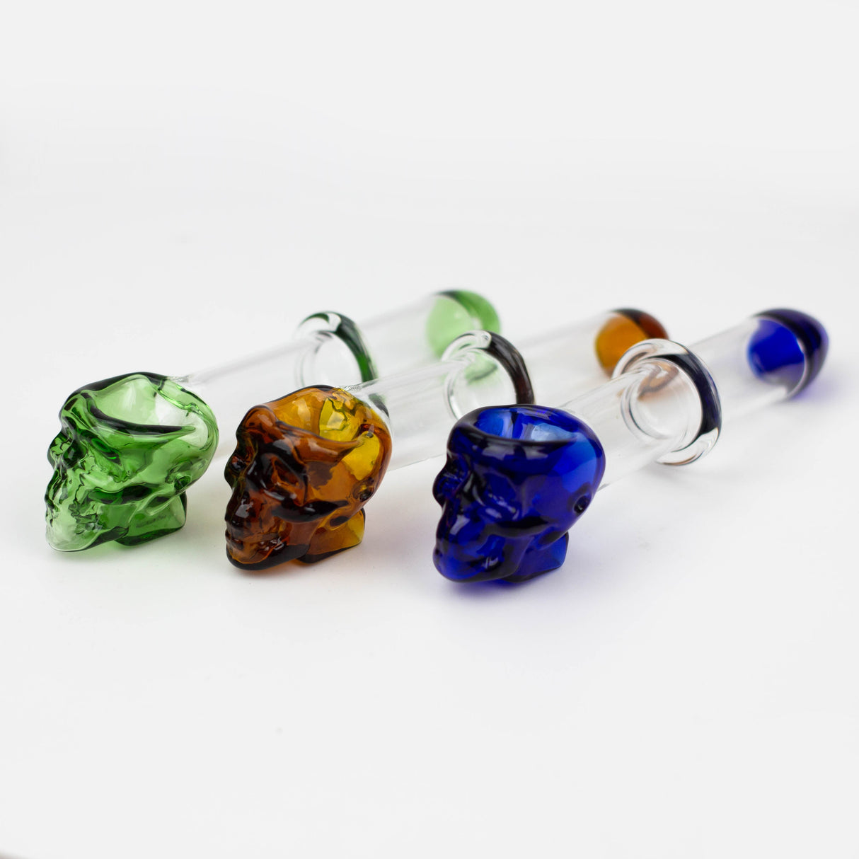 4" GLASS PIPE-SKULL [GP04]