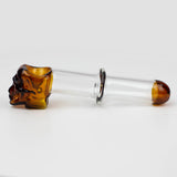 4" GLASS PIPE-SKULL [GP04]